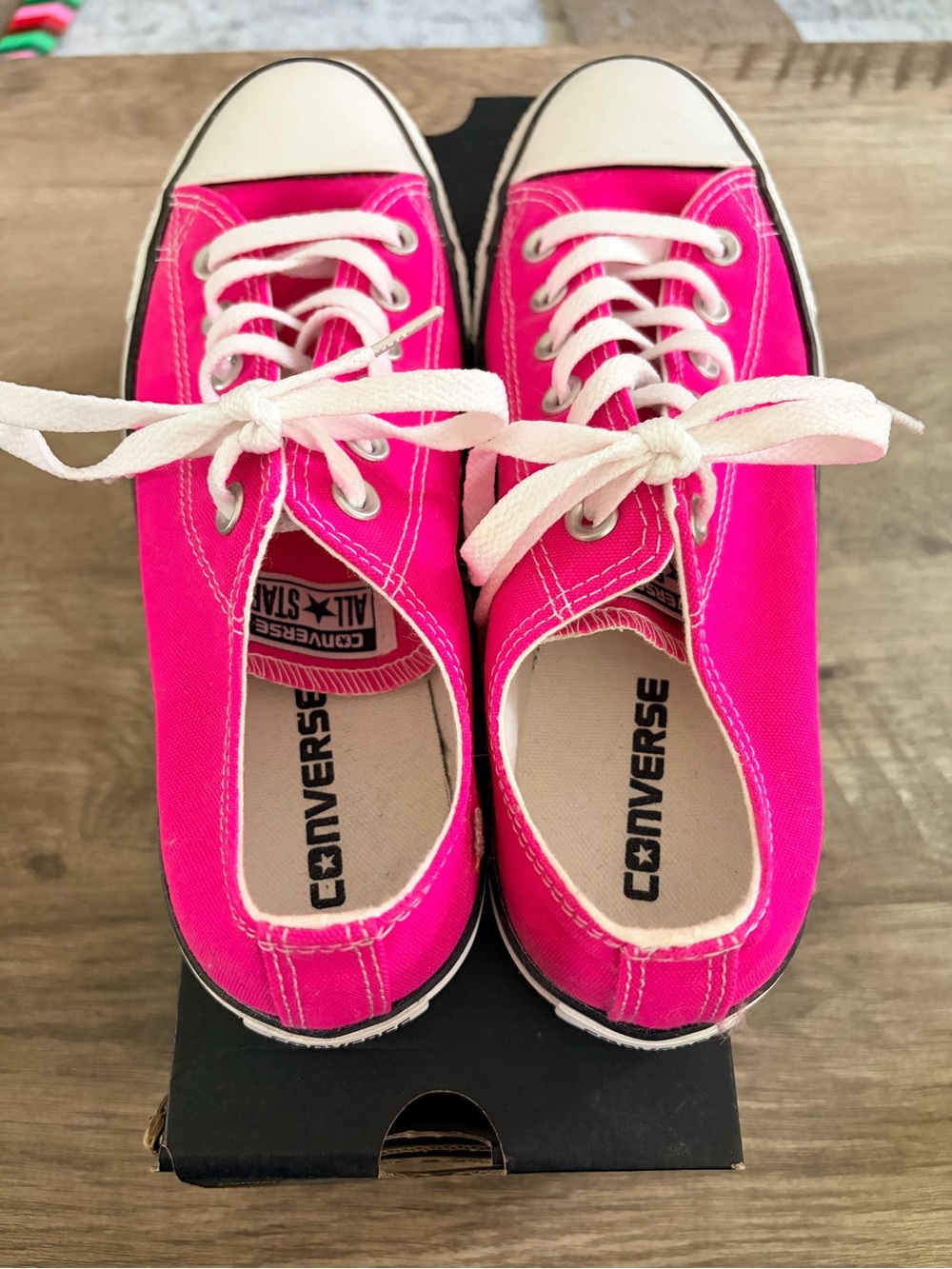Converse Hot Pink Low-Top Canvas Sneakers - Women's - Picture 3 of 6